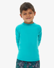 Load image into Gallery viewer, Bloq UV- Crew Neck Rashguard (Caribbean Blue, 2T-14)