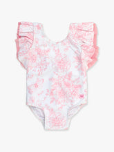 Load image into Gallery viewer, Ruffle Butts- One Piece Swimsuit (Bubblegum Pink Butterflies, 3m-24m)