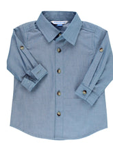 Load image into Gallery viewer, RuggedButts- Long Sleeve Button Down Shirt- Blue Chambray (2T-8)