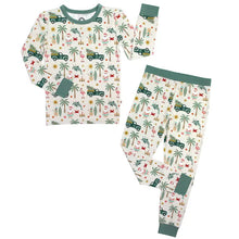 Load image into Gallery viewer, Emerson and Friends- Coastal Christmas Bamboo Long Sleeve Kids Pajama Pants Set- Beige Multi (2T-9)