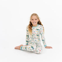 Load image into Gallery viewer, Emerson and Friends- Coastal Christmas Bamboo Long Sleeve Kids Pajama Pants Set- Beige Multi (2T-9)