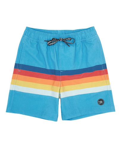 Feather 4 Arrow-  Vintage Stripe Volley Trunk (Blue Grotto, 8-14)