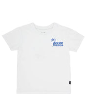 Load image into Gallery viewer, Feather 4 Arrow- Good Vibes Vintage Tee (White, 18-24m)
