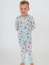 Load image into Gallery viewer, Ruggedbutts- Softsnooze™ Boys Bamboo Viscose Blue Dear Santa Long Sleeve Pajama Set (12m-6)