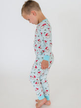 Load image into Gallery viewer, Ruggedbutts- Softsnooze™ Boys Bamboo Viscose Blue Dear Santa Long Sleeve Pajama Set (12m-6)