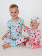 Load image into Gallery viewer, Ruggedbutts- Softsnooze™ Boys Bamboo Viscose Blue Dear Santa Long Sleeve Pajama Set (12m-6)