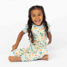 Load image into Gallery viewer, Emerson & Friends- Explore Florida Souvenir Bamboo Kids Pajamas Toddler Set Beige/Multi (2T-7)