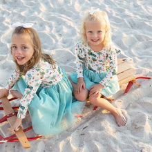 Load image into Gallery viewer, Emerson &amp;Friends - Coastal Christmas Flutter Long Sleeve Tulle Twirl Dress (6m-24m)