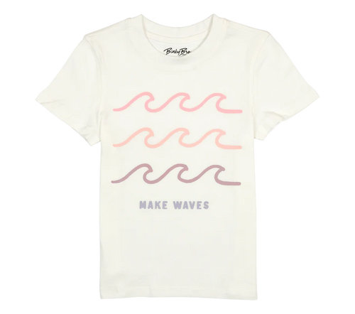 Binky Bros- Wavy T-Shirt (White, 2-6y)