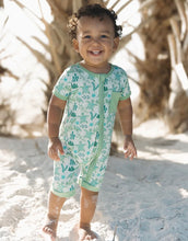 Load image into Gallery viewer, Emerson and Friends - Save the Sea Turtles Baby Shortie Romper: Green (3m-24m)