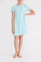Load image into Gallery viewer, Aqua T-Shirt Dress