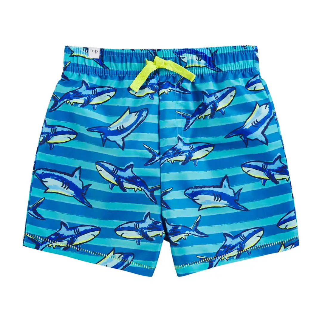 Mud Pie- Shark Swim Trunks – Coastal Kids Beachwear