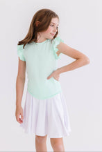 Load image into Gallery viewer, Pastel Green S/S Ruffle Tee