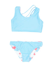 Load image into Gallery viewer, Feather 4 Arrow- Crystal Blue Reversible Swimsuit (Blue, 2-6)
