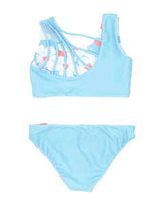 Feather 4 Arrow- Crystal Blue Reversible Swimsuit (Blue, 2-6)