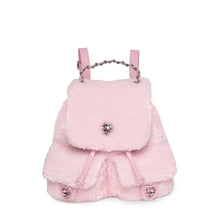 Load image into Gallery viewer, OMG Accessories - Heart Sherpa Drawstring Flap Mini Backpack