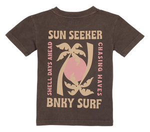 Binky Bros- "Sun Seeker" T-Shirt (Washed Brown, 6m-24m)