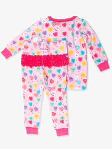 Ruffle Butts- Be My Valentine Ruffle Pajama Set (2-14)