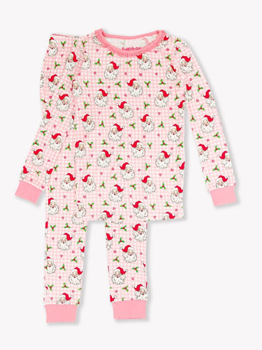 Ruffle Butts- Dear Santa Ruffle Pajama Set (Pink Dear Santa, 0-24m)