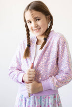 Load image into Gallery viewer, Lavender Sequin Jacket
