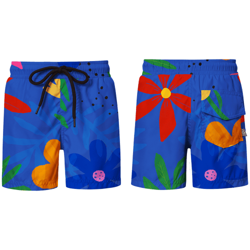 Pepita & Me- Floral Boardshorts (Royal Blue, 2-6)