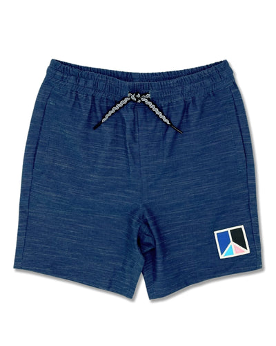 Feather 4 Arrow- Seafarer Hybrid Short (Navy, 6m-24m)