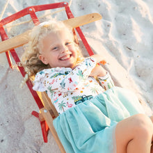 Load image into Gallery viewer, Emerson &amp;Friends - Coastal Christmas Flutter Long Sleeve Tulle Twirl Dress (6m-24m)