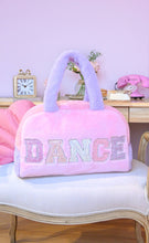 Load image into Gallery viewer, Color Block Plush "DANCE" Medium Duffle Bag