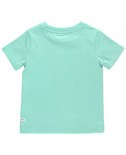 Load image into Gallery viewer, Ruffle Butts- Short Sleeve Stripe T-Shirt (Ocean Teal, 2-6)