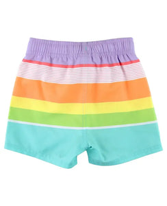 Ruffle Butts- Boardshorts (Rainbow, 7-14)