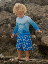Load image into Gallery viewer, Flap Happy - Kids UPF50+ Wesley Swim Trunks with Mesh Liner for Boys: Manatee Lagoon (2t-8y)