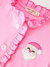 Load image into Gallery viewer, Rylee Faith Designs - Christmas Santa Girls Pink Ruffle Pajama Set (2t-7)