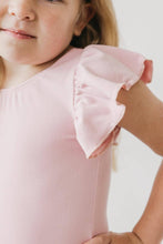 Load image into Gallery viewer, Vintage Pink S/S Flutter Sleeve Leotard