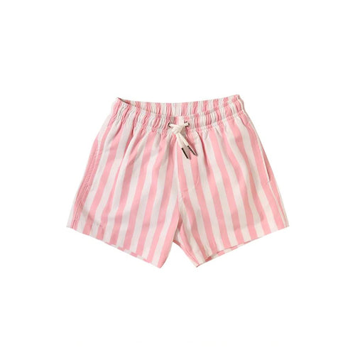 Bermies- Stripe Boardshorts (Pink/White, 8-14)