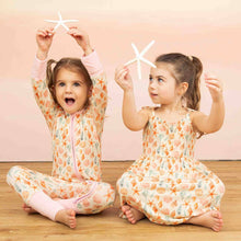 Load image into Gallery viewer, Emerson &amp; Friends - Sandy Seashells Beachy Bamboo Convertible Baby Pajamas (NB-24m)