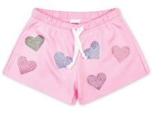 Load image into Gallery viewer, Sparkling Hearts Sweat Shorts (Small (6-8))