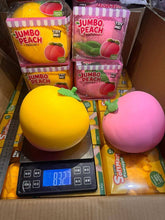 Load image into Gallery viewer, Jumbo Peach Squishy - Retail Box- Assorted Colors  7 inch