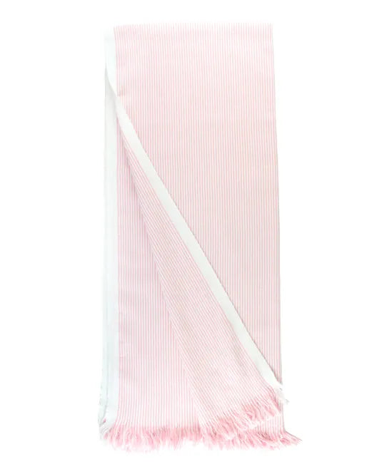 Ruffle Butts- Beach Towel (Pink Seersucker )