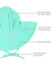 Load image into Gallery viewer, Ruffle Butts: Girls Island Blue Swim Hat