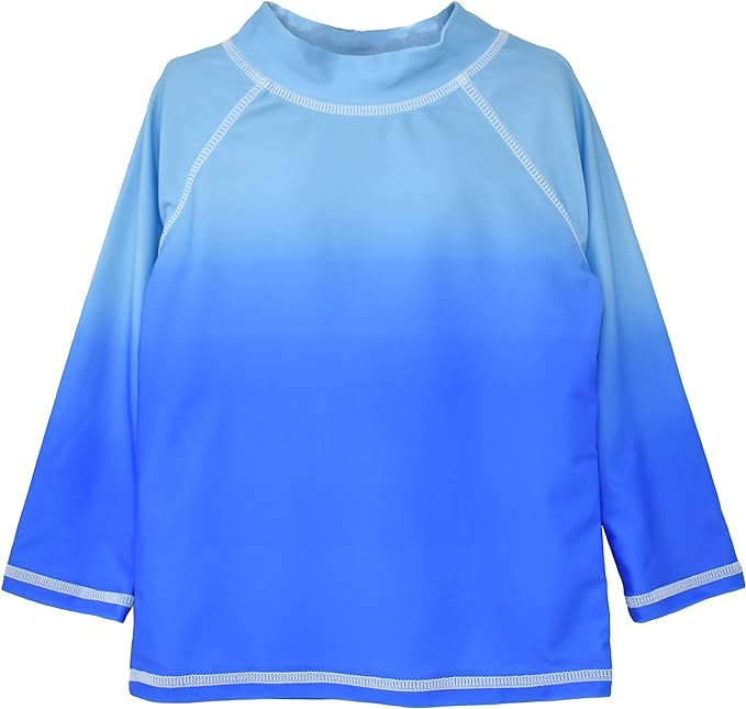 Flap Happy- UPF 50 Graphic Rashguard (Blue Ombre, 2-6y)