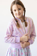 Load image into Gallery viewer, Lavender Sequin Jacket