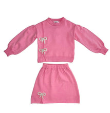 Load image into Gallery viewer, Lola &amp; The Boys - Pretty In Pink Bow Set (3t-8)