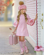 Load image into Gallery viewer, Mia Belle Girls - Best Pick Pink Tiered Sleeve Dress (2T-8Y)