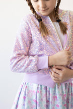 Load image into Gallery viewer, Lavender Sequin Jacket
