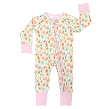 Load image into Gallery viewer, Emerson &amp; Friends - Sandy Seashells Beachy Bamboo Convertible Baby Pajamas (NB-24m)