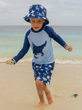 Load image into Gallery viewer, Flap Happy - Kids UPF50+ Wesley Swim Trunks with Mesh Liner for Boys: Manatee Lagoon (2t-8y)