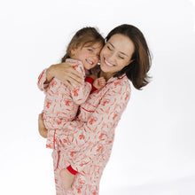Load image into Gallery viewer, Emerson &amp; Friends - Candy Cane Coquette Two-Piece Bamboo Christmas Pajama Set (2t-8/9y)