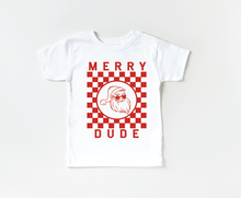 Load image into Gallery viewer, SBG Co. - Merry Dude Checkered - Christmas Kids Tee (2t-youth m)