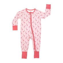Load image into Gallery viewer, Emerson &amp; Friends - Fancy Flamingos Pink Bamboo Baby Pajamas Convertible Sleeper (3M-24M)