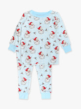 Load image into Gallery viewer, RuffleButts - SoftSnooze™ Kids Bamboo Viscose Blue Dear Santa Long Sleeve Pajama Set (12/18m-9/10)